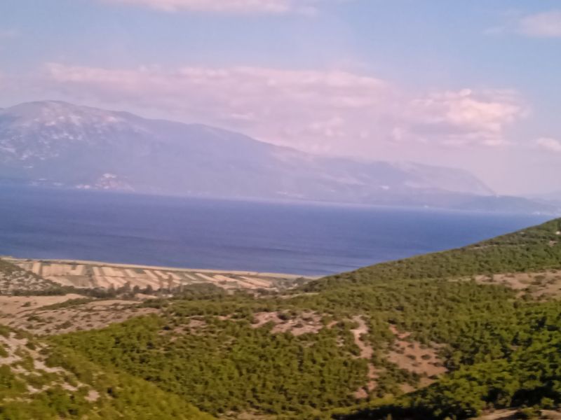 Ohridské jezero u Pogradce, Albánie